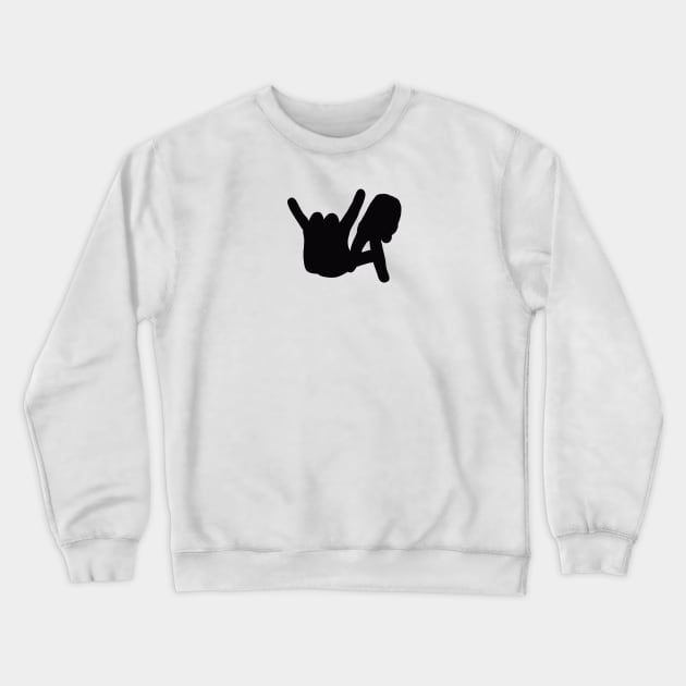 Medium LA Rocks Silhouette, Black Crewneck Sweatshirt by Niemand